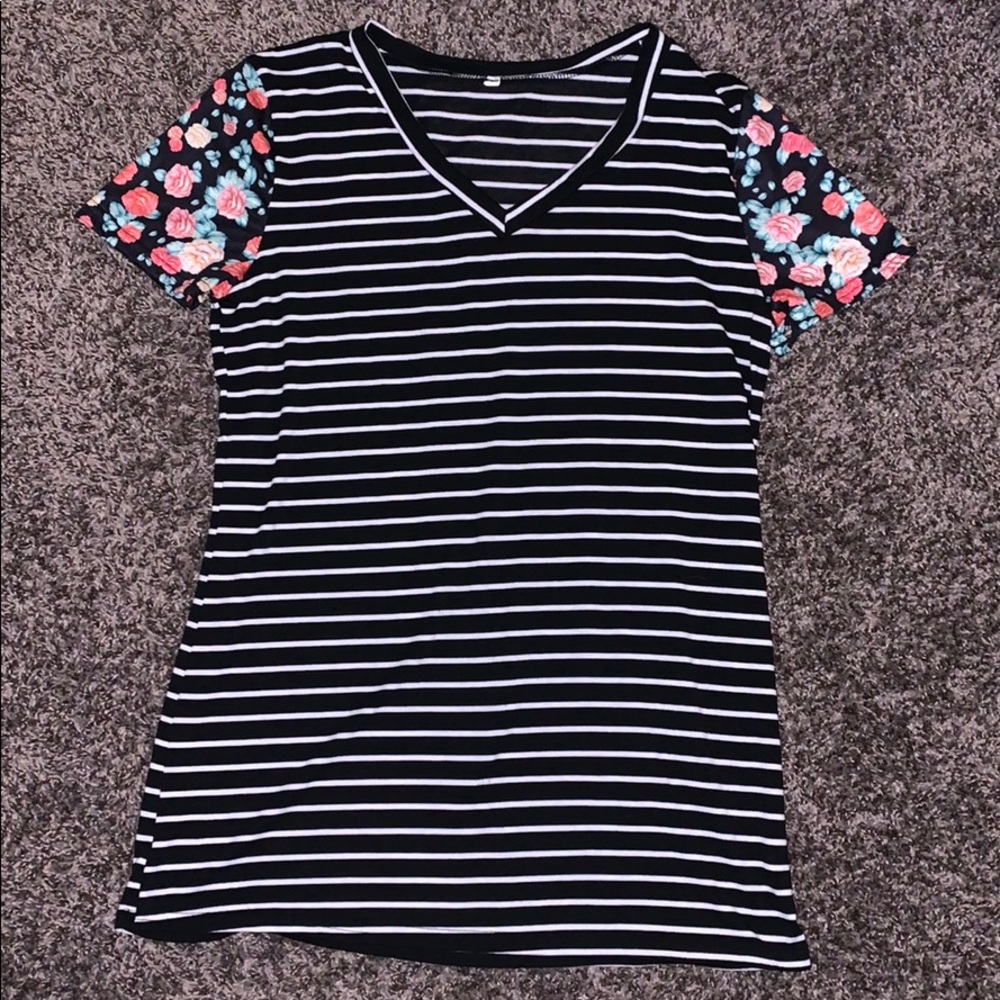 Women's Striped Short Sleeve